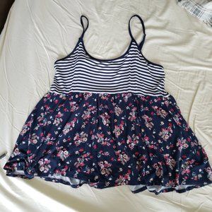 torrid Super Soft Floral Stripped Flowy TankTop
